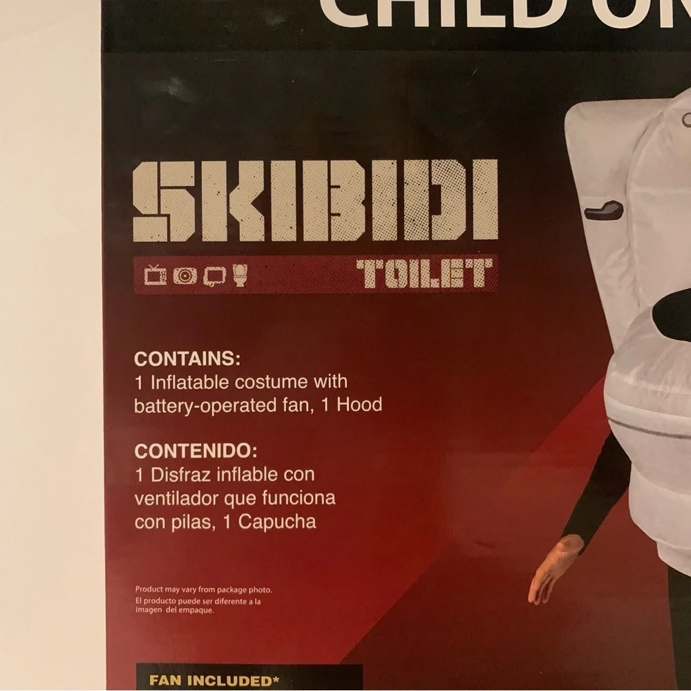 NIB. NECA Skibidi Inflatable Toilet Costume